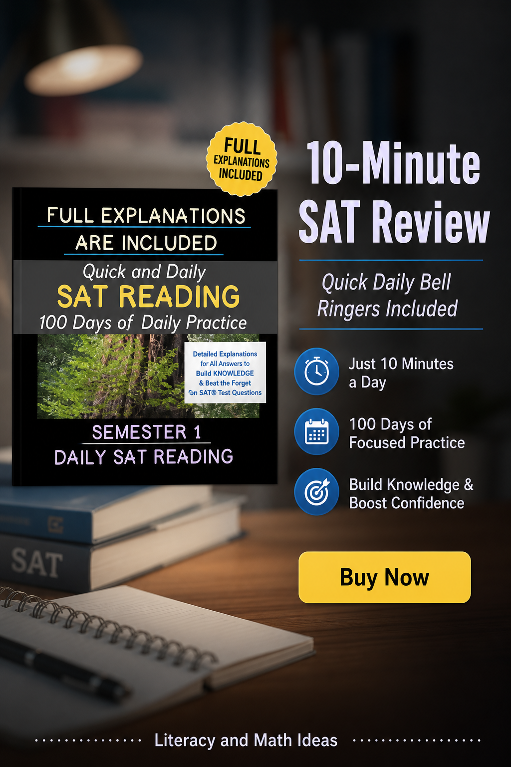 Daily SAT Reading Practice Weeks 9 - 12 (Month 3)