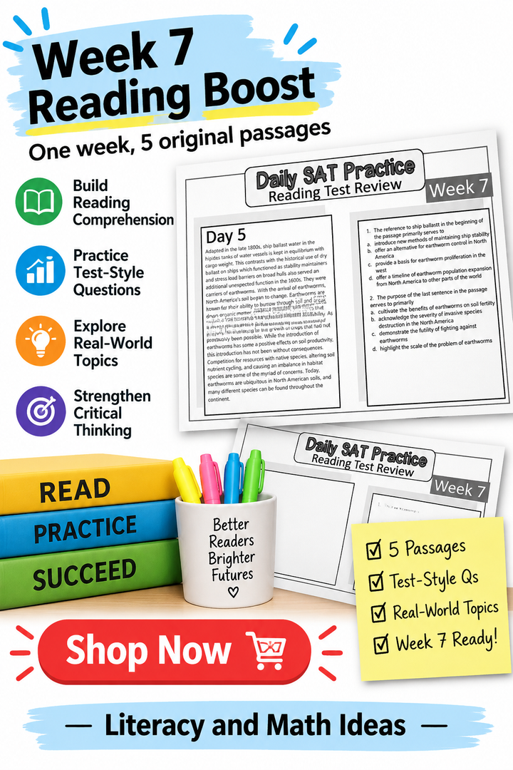 Daily SAT Reading Comprehension Practice - Week 7