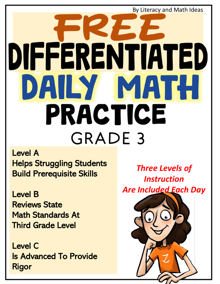 Free Grade 3 Differentiated Math State Test Practice