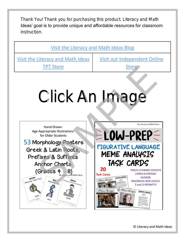 15 Illustrated Figurative Language Posters for Upper Elementary