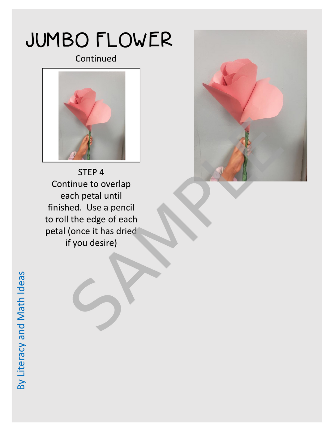 Free Mother's Day Crafts & Templates (Jumbo Flower & Poem)