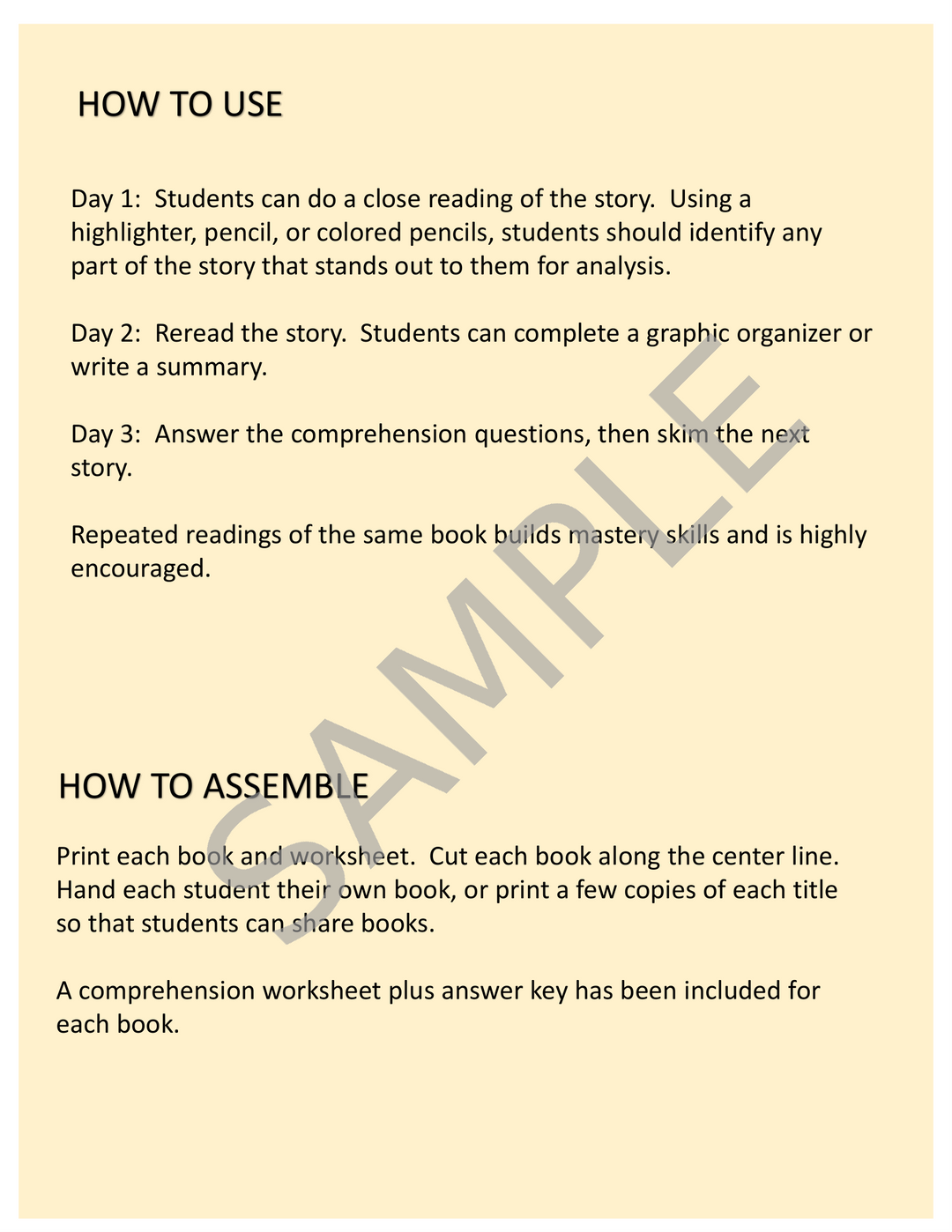 Theme Short Storybooks and Worksheets: 4 Printable Mini Books