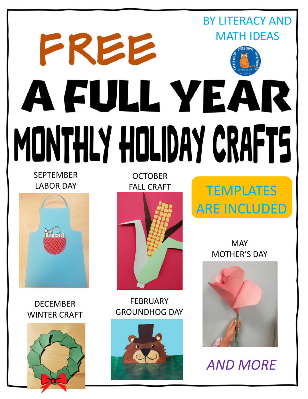 Full Year Monthly Holiday Crafts: Spring, Earth Day, Mother's Day & More