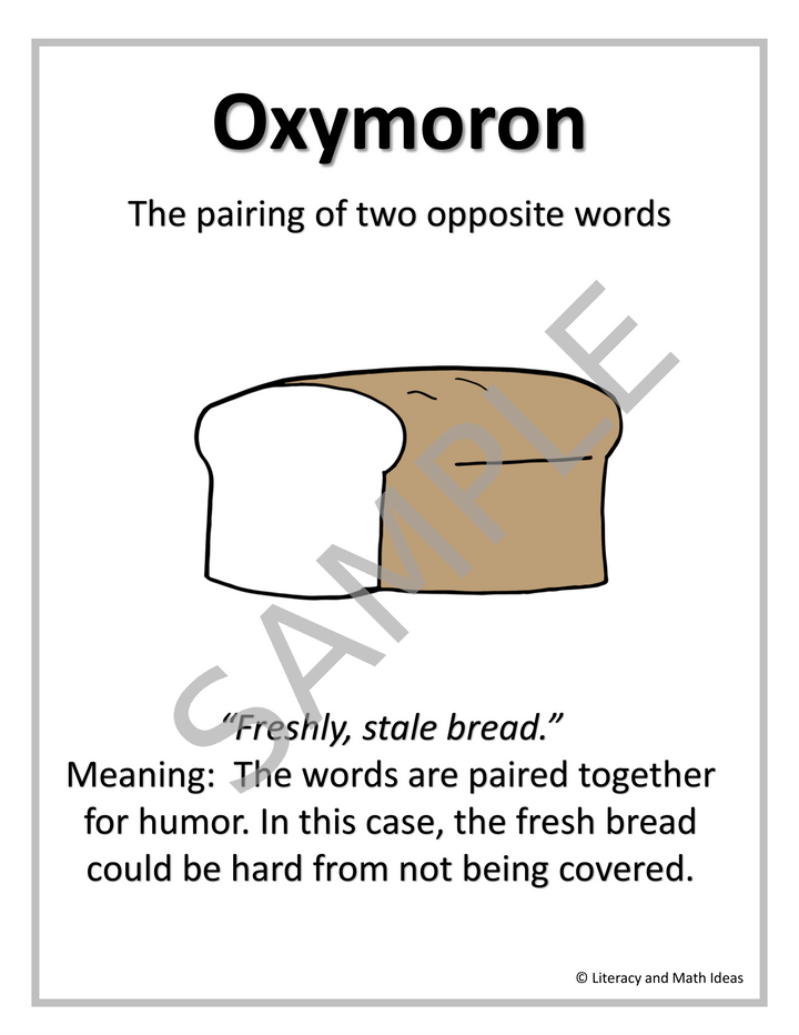 15 Illustrated Figurative Language Posters for Upper Elementary