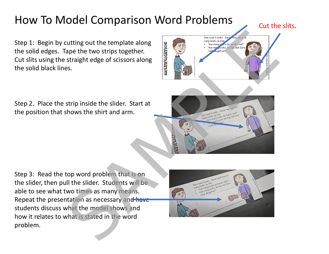 Interactive Hands-On Math Word Problems & Sliders