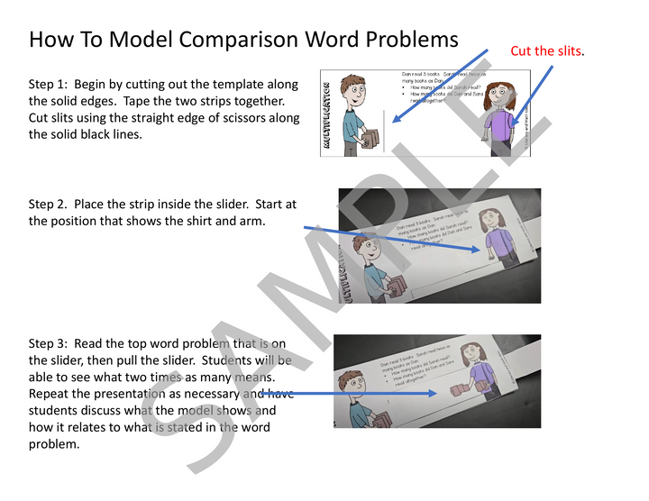 Interactive Hands-On Math Word Problems & Sliders