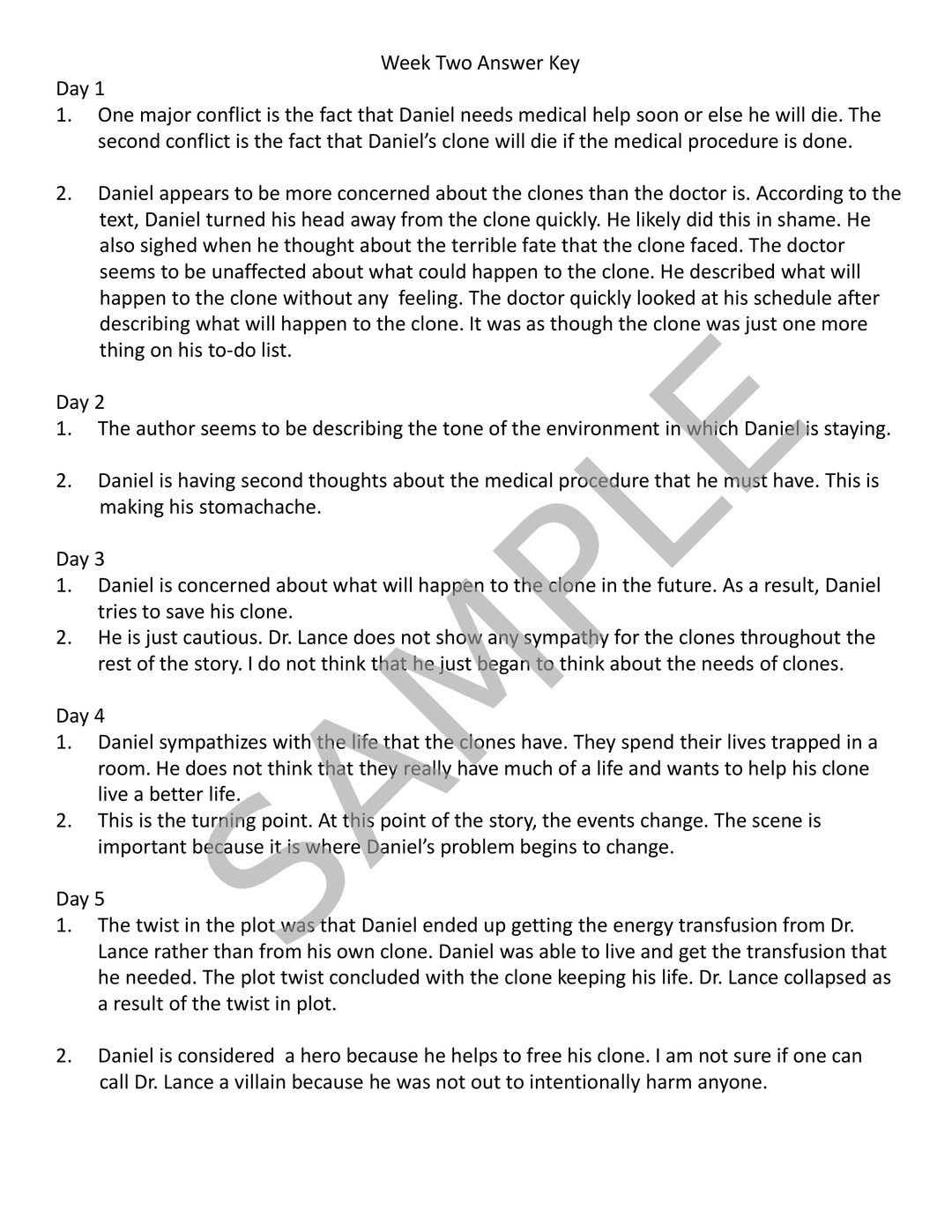 Middle School Reading Intervention Hi-Lo Passages (Month 1)