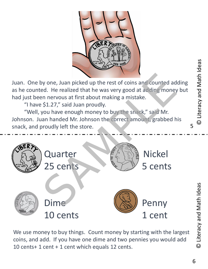 Printable Math Storybooks: Perimeter, Area, Fractions, Money & 2D Shapes
