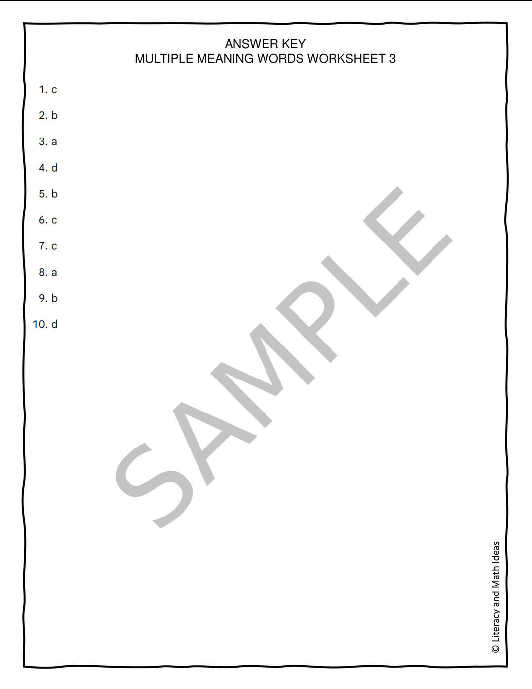 Multiple Meaning Words Worksheets, Task Cards & Slide Presentation