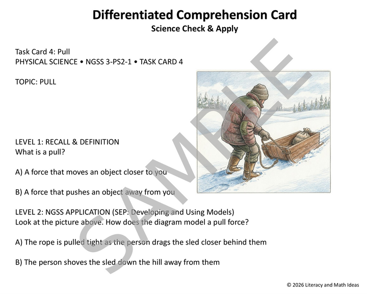 3rd Grade Physical Science NGSS & Special Ed Task Cards Bundle