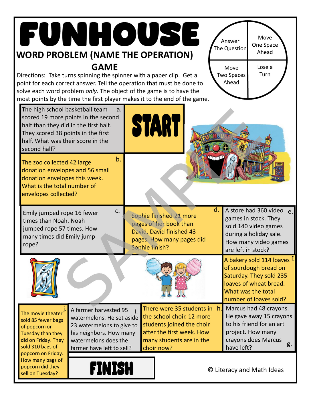 No-Prep 2nd & 3rd Grade Addition and Subtraction Board Games