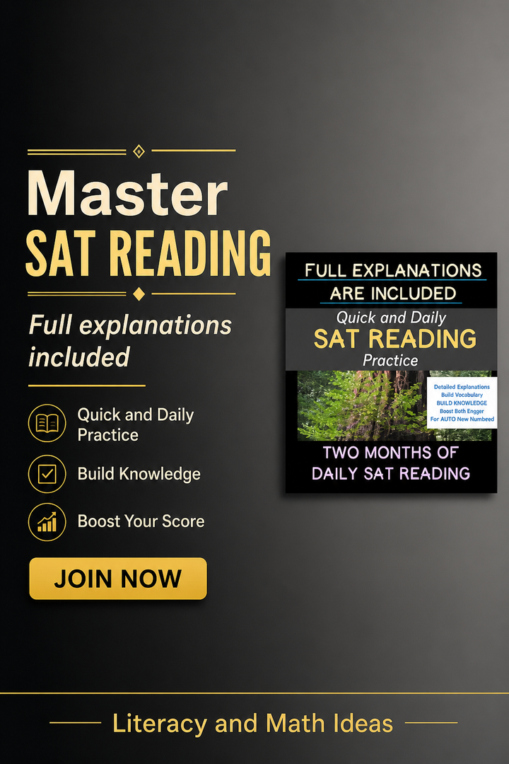 SAT Reading Prep: 8-Week Daily Spiral Review & Bell Ringers
