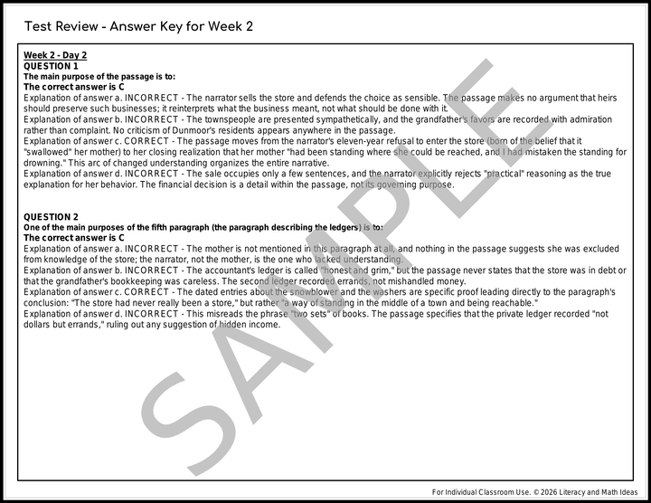 Daily ACT Reading Comprehension Practice - Week 2