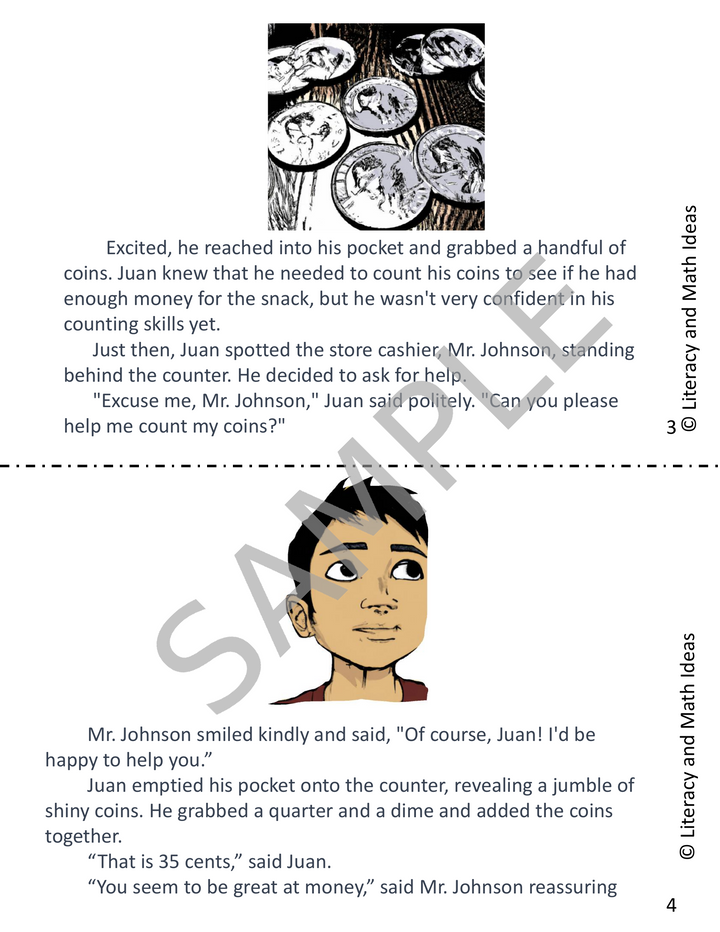 Printable Math Storybooks: Perimeter, Area, Fractions, Money & 2D Shapes