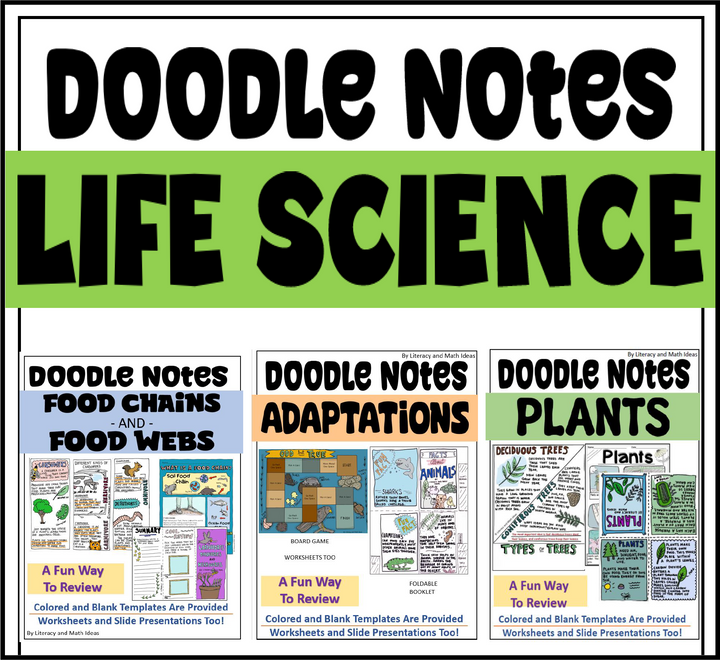 Doodle Notes Life Science Bundle