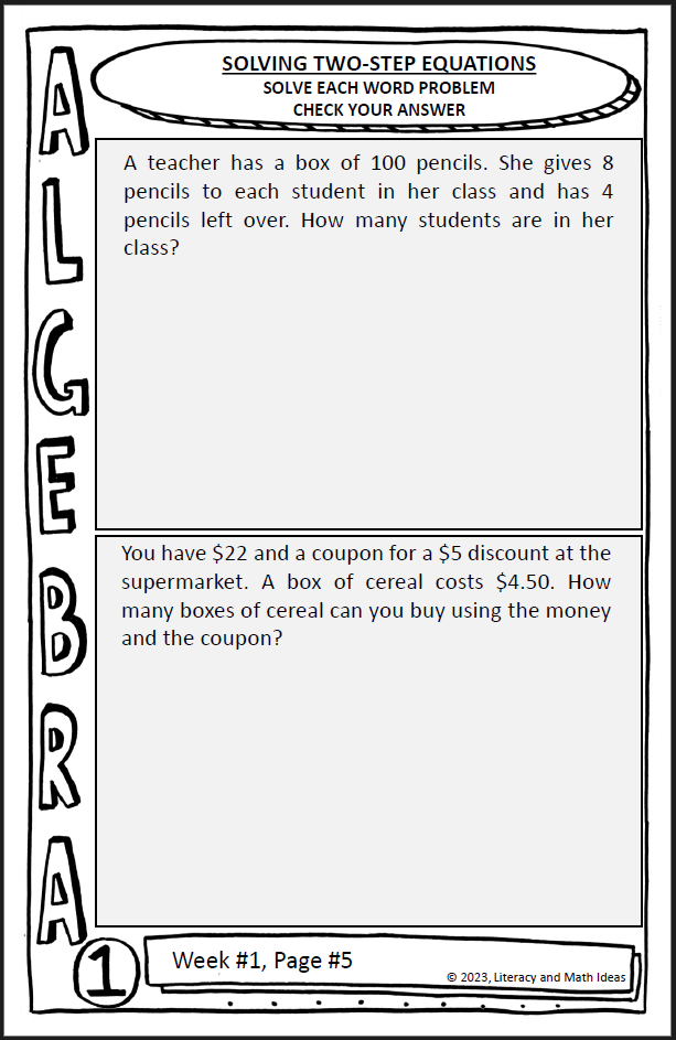 Algebra 1 Solving Equations and Inequalities