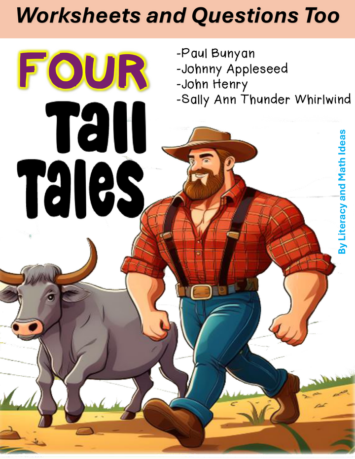 Four Tall Tales Reading Comprehension & Writing Bundle