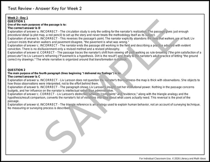 Daily ACT Reading Comprehension Practice - Week 2