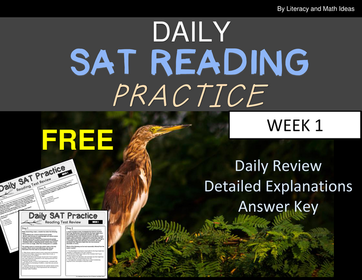 5-Day Daily SAT Reading Practice: Inference, Craft & Structure