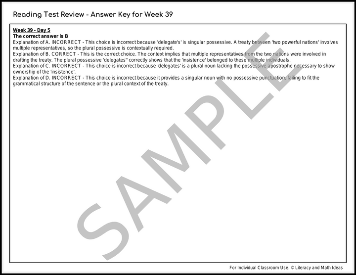 Daily SAT Reading Practice Weeks 37-40: Critical Reading & Grammar Prep