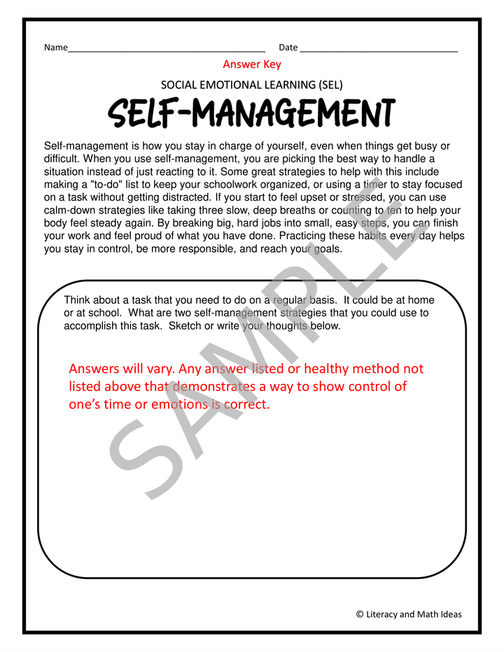 Free Social Emotional Learning (SEL) Worksheets & Discussion Cards