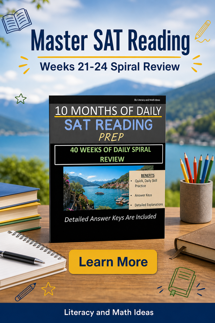 Daily SAT Reading Practice Weeks 21-24: Comprehensive Test Prep