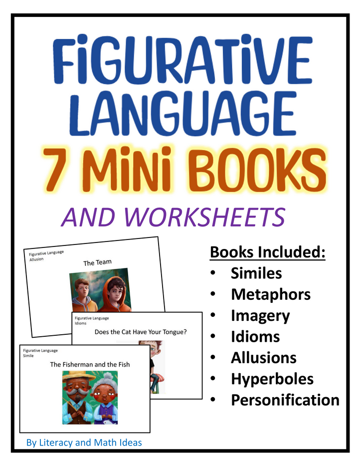 Figurative Language Mini-Books and Worksheets: Similes, Metaphors, Idioms & More