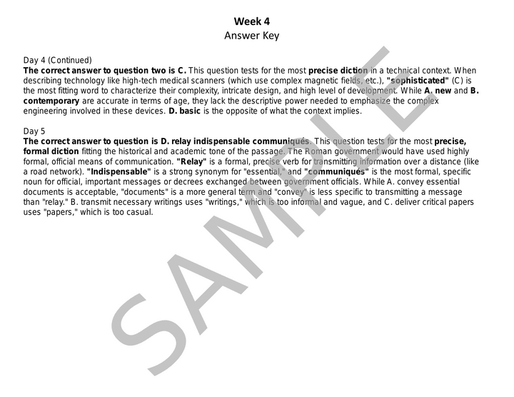 ACT English Daily Practice Week 4: Rhetorical Skills & Diction