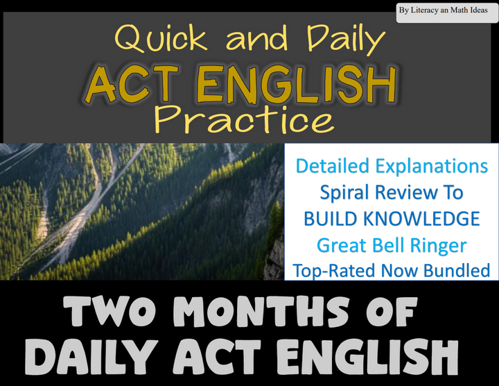 ACT English Prep: 8-Week Daily Spiral Review & Bell Ringers