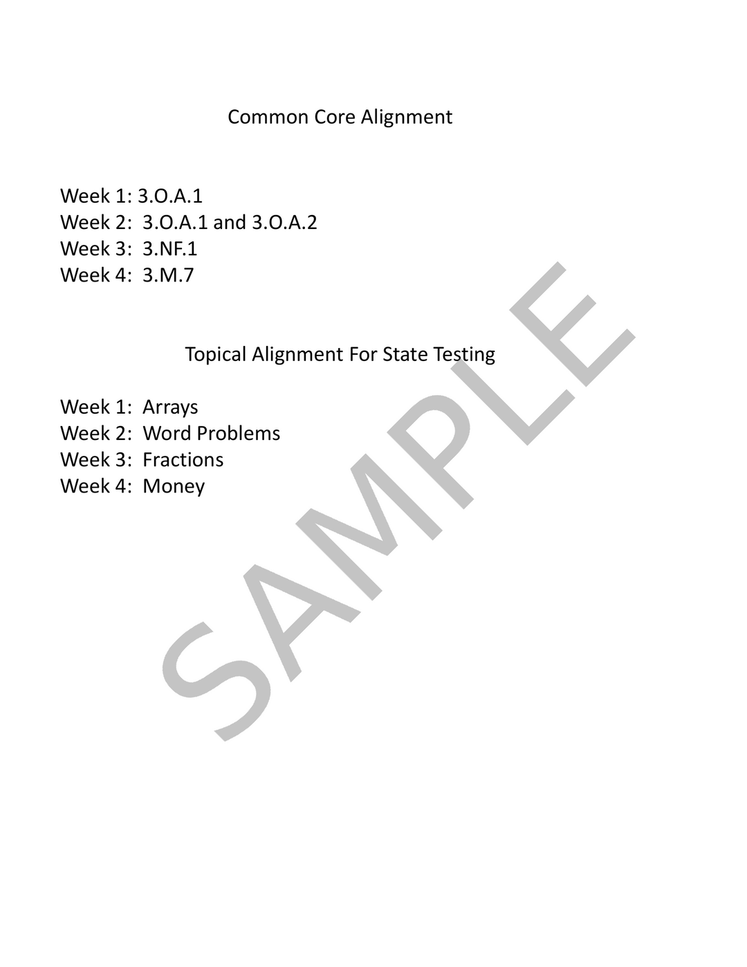 3rd Grade Differentiated Daily Math Practice: Month 1 Review