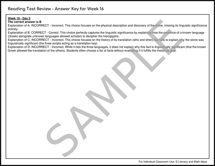 Daily SAT Reading Practice Weeks 13-16 (Month 4) - Test Prep & Detailed Explanations
