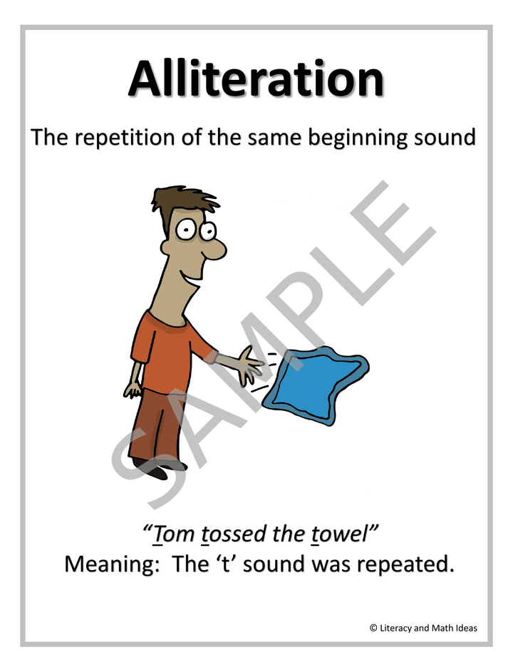 15 Illustrated Figurative Language Posters for Upper Elementary