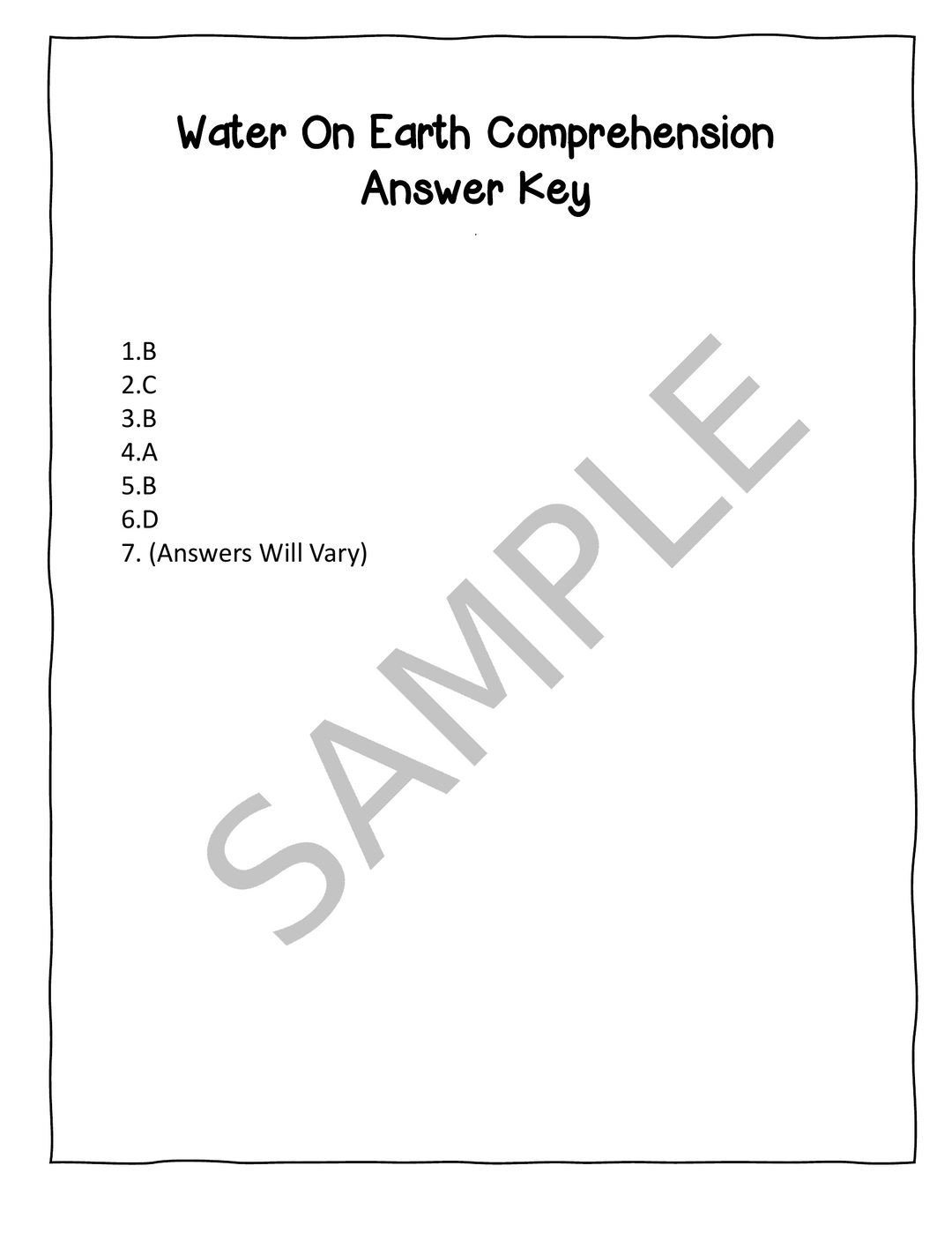 Water Cycle & Bodies of Water Doodle Notes, Slides, and Comprehension Bundle