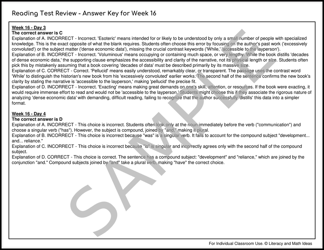 Daily SAT Reading Practice Weeks 13-16 (Month 4) - Test Prep & Detailed Explanations