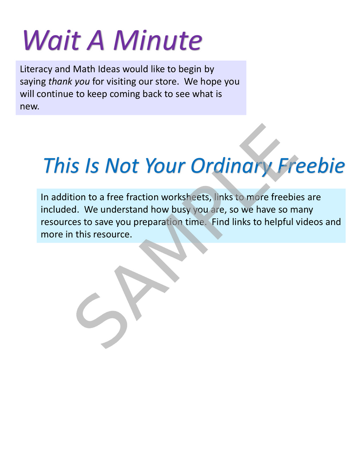 Free Christmas Fractions Worksheets