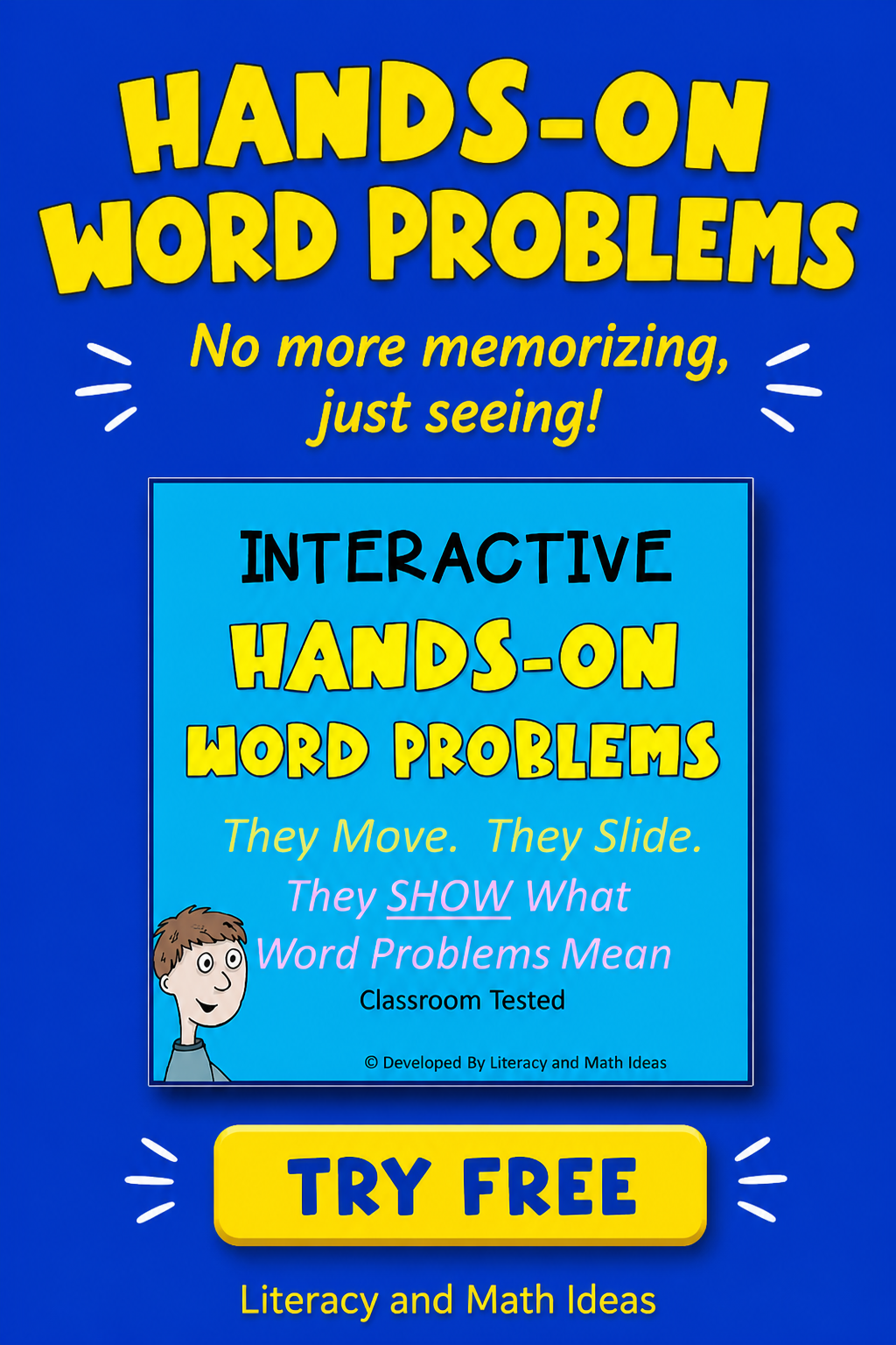 Interactive Hands-On Math Word Problems & Sliders