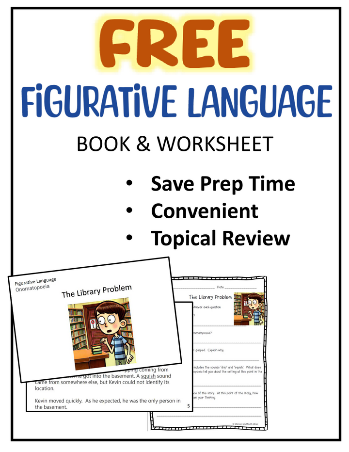 Free Onomatopoeia Mini Book and Worksheet - Figurative Language Practice
