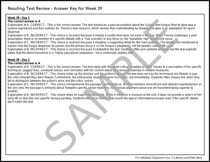 Daily SAT Reading Practice Weeks 37-40: Critical Reading & Grammar Prep
