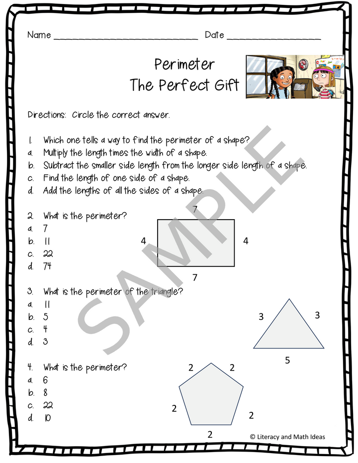 Printable Math Storybooks: Perimeter, Area, Fractions, Money & 2D Shapes