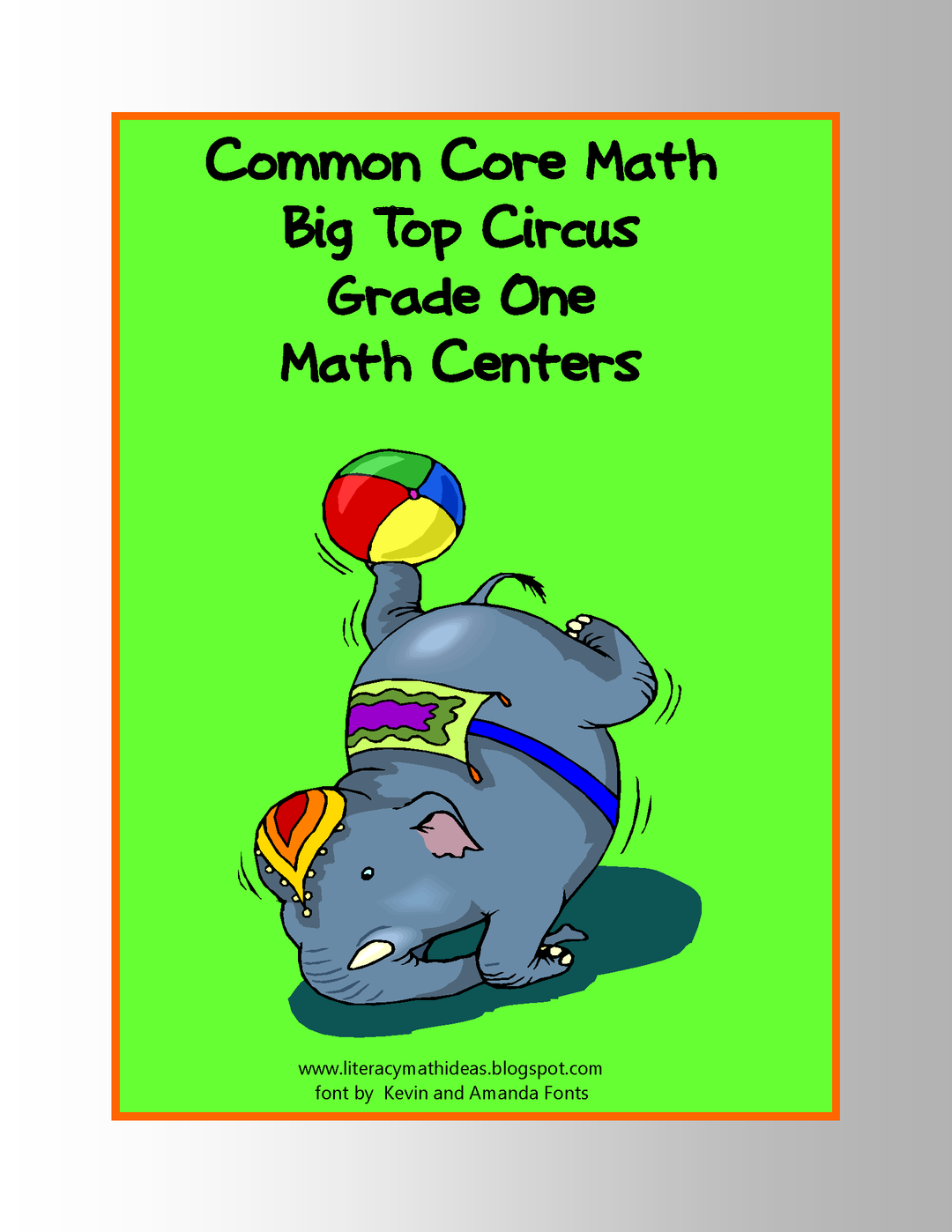 Common Core Standards Math Big Top Circus Games: Grade 1