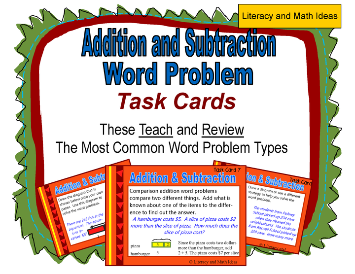 Math Task Cards That Teach and Review Bundle