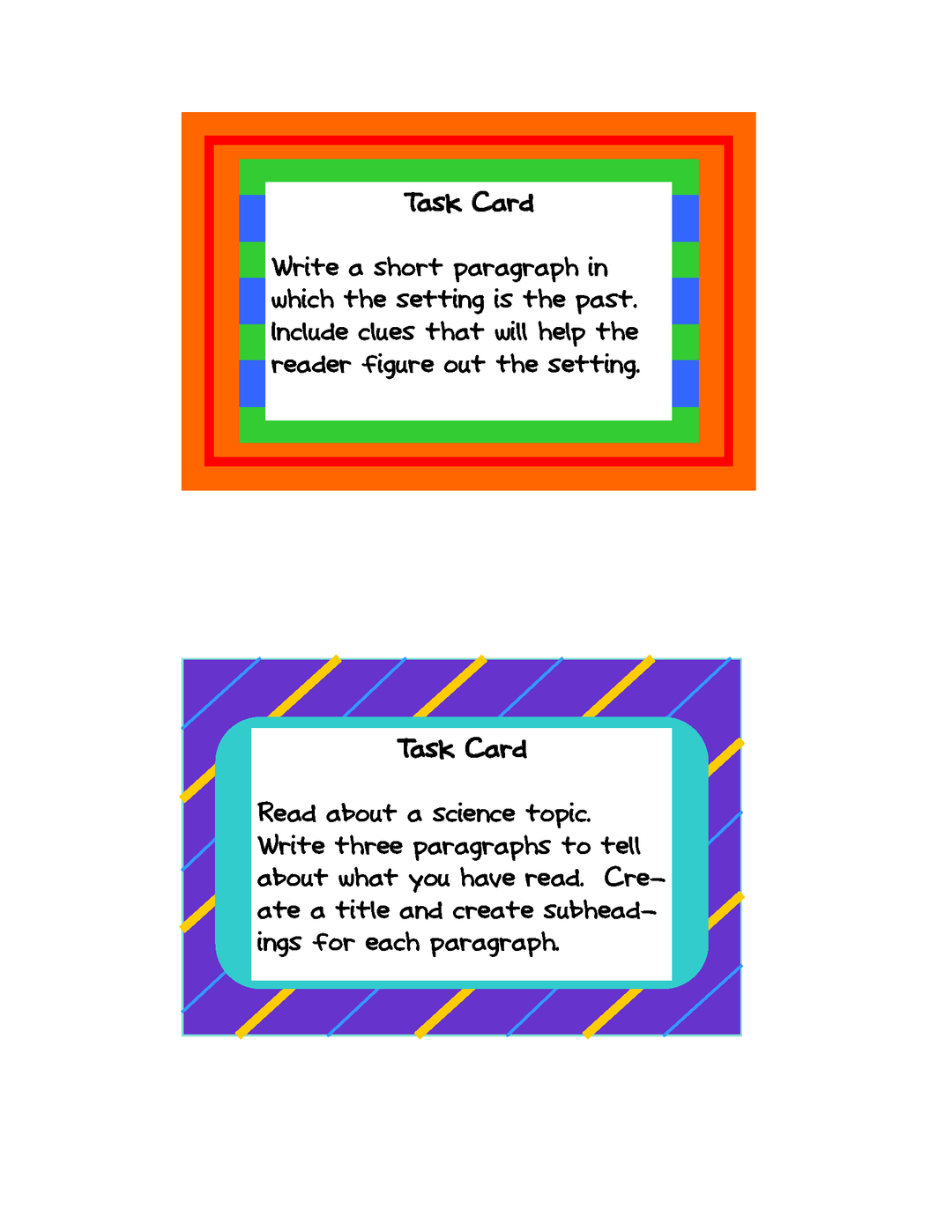Marvin's Messy Room: Inference Learning Center & Task Cards