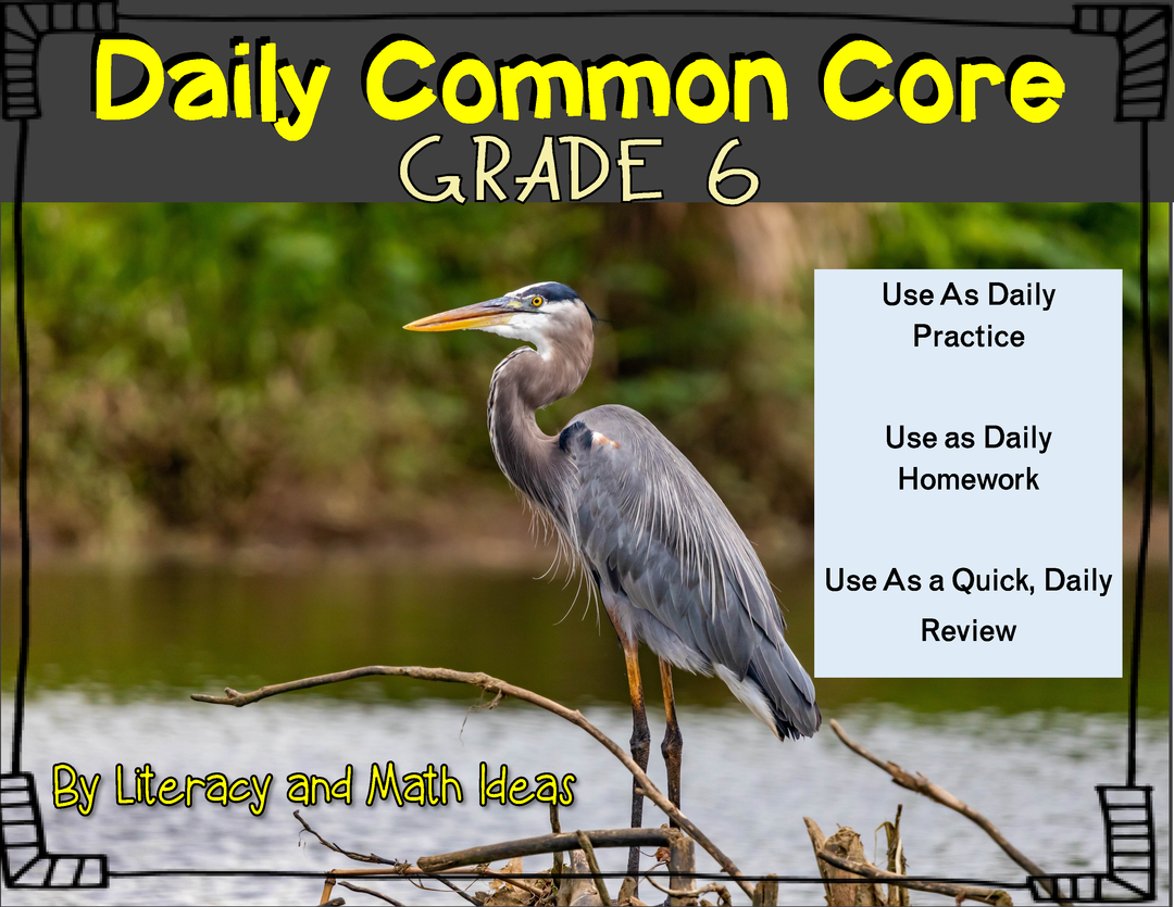 Grade 6 Daily Common Core Reading Practice Weeks 1-5