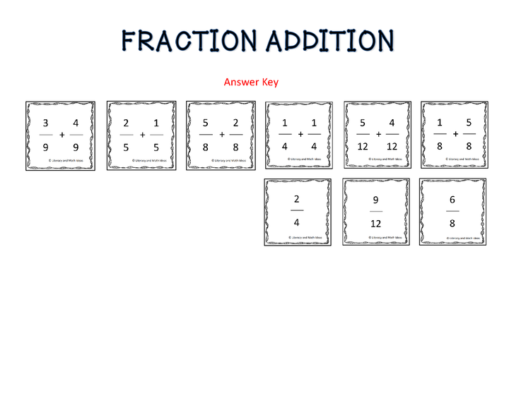 Guided Math: Fractions (Leveled Practice)
