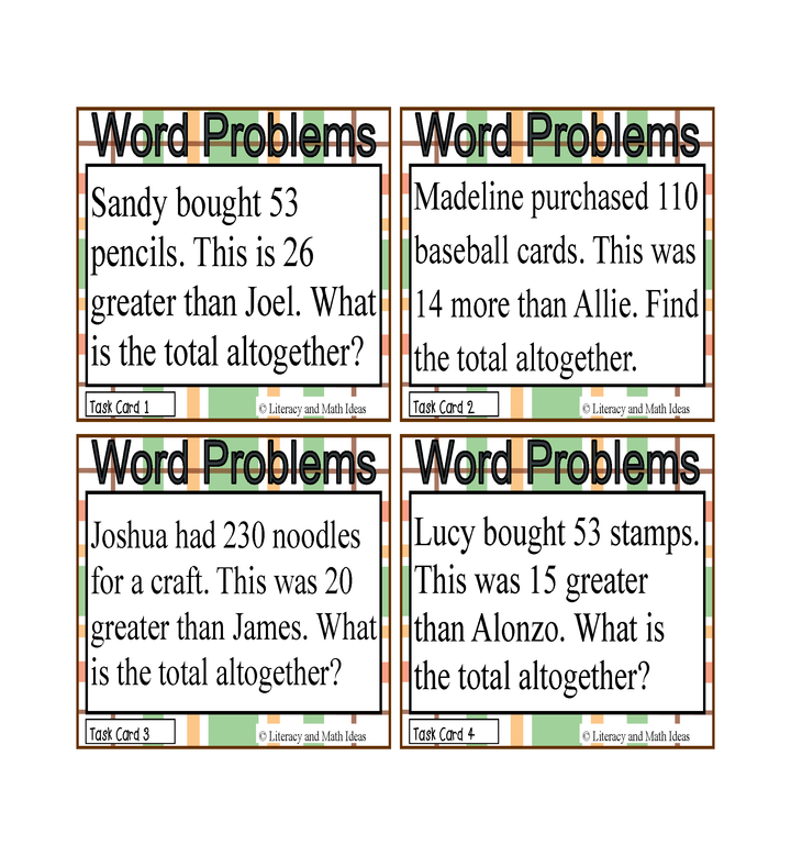 (Set 2) Two-Step Word Problems (Addition and Subtraction)