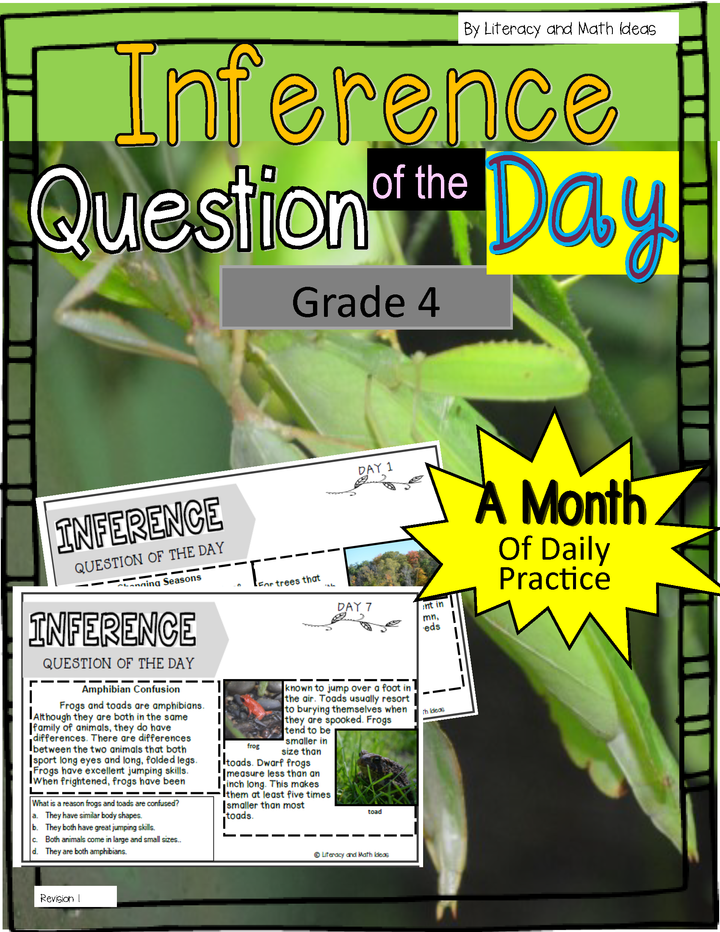 Inference Question of the Day (Grade 4): A Month of Daily Practice
