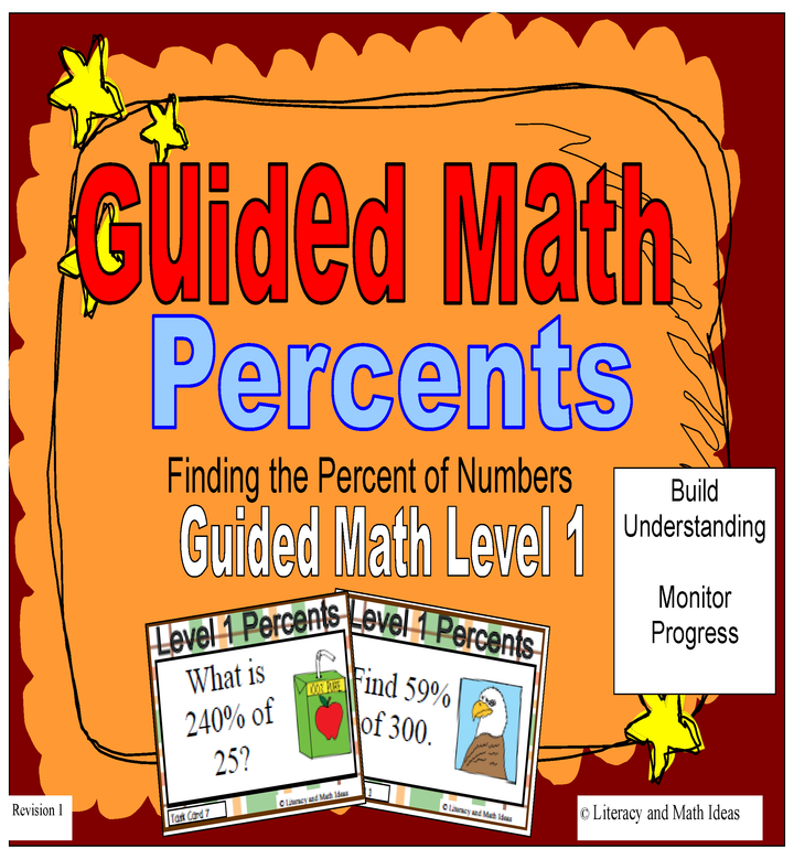 Percents Task Cards (Guided Math Level 1)