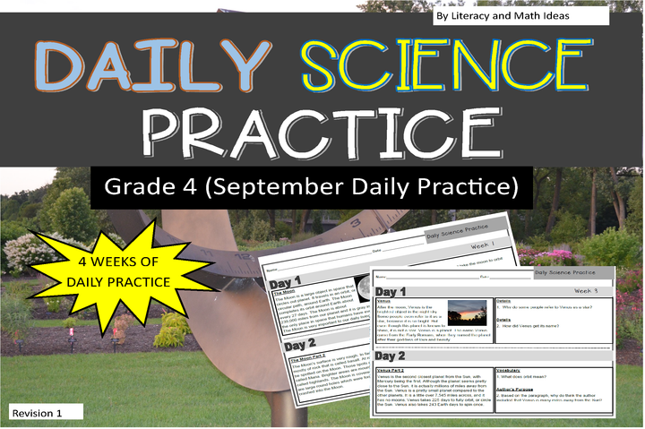 Daily Science Practice (Grade 4: September Full Month)