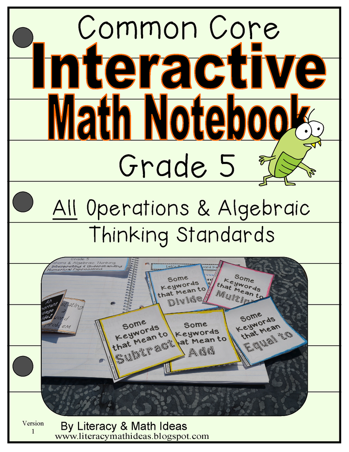 Grade 5 Common Core Interactive Notebook Operations and Algebraic Thinking