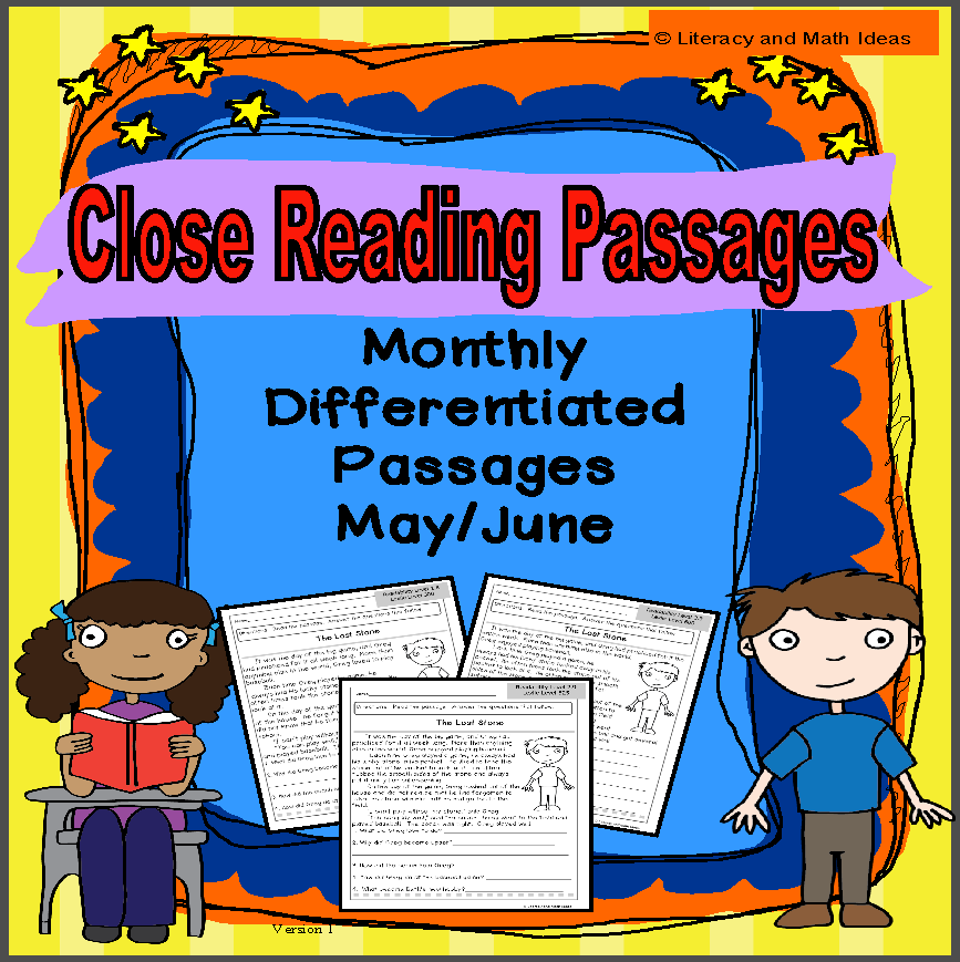 Monthly Differentiated Close Reading Passages May/June (Primary)